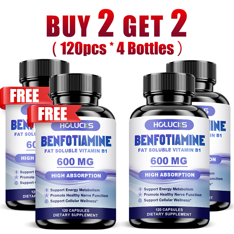 Health Wellness And - Cápsulas de Benfotiamina, con Vitamina B1