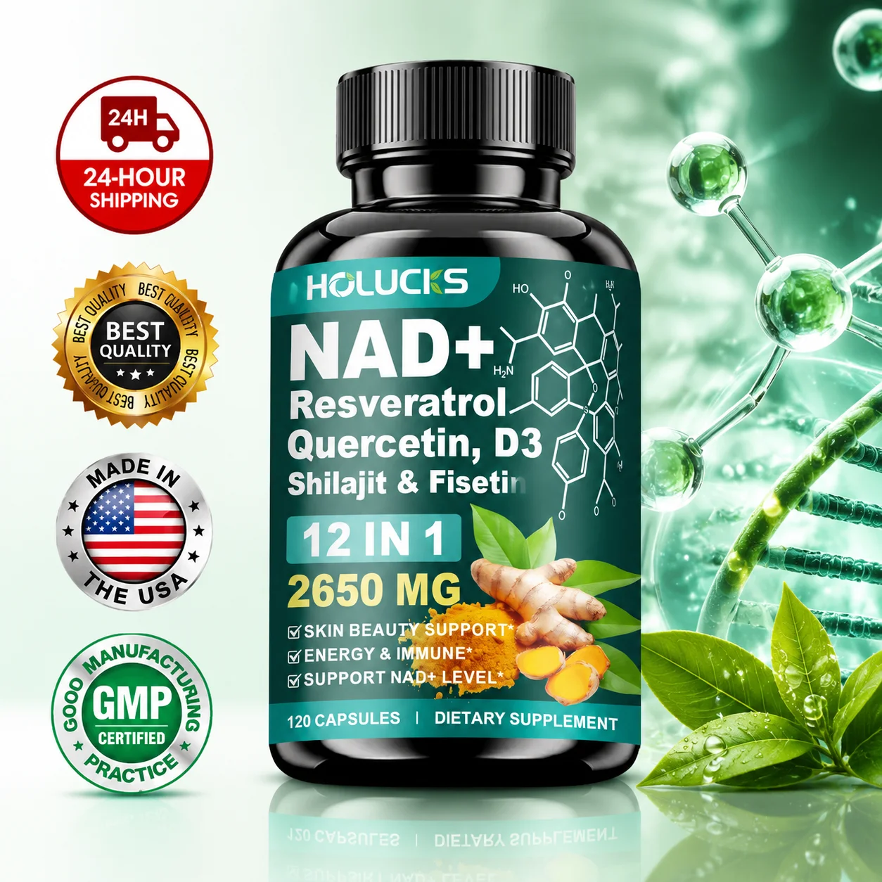 Health Wellness And - Suplemento de NAD+ de Alta Potencia,