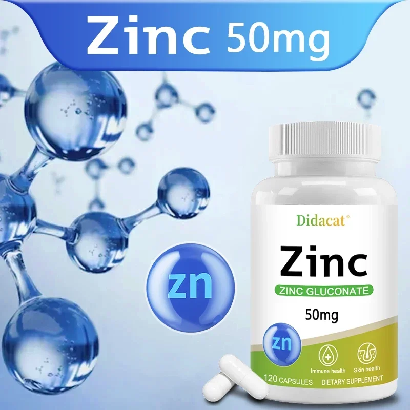 Zinc 50 Mg - con gluconato de  - Health Wellness And reseña y precio